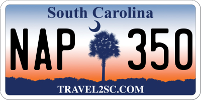 SC license plate NAP350