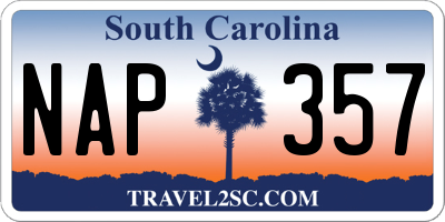 SC license plate NAP357