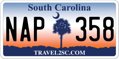 SC license plate NAP358