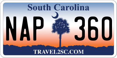 SC license plate NAP360