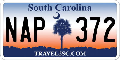 SC license plate NAP372