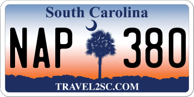 SC license plate NAP380