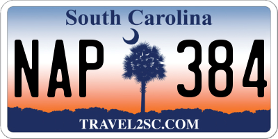 SC license plate NAP384