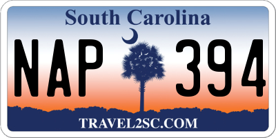 SC license plate NAP394