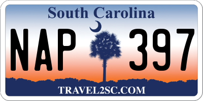 SC license plate NAP397