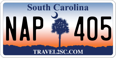 SC license plate NAP405