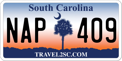 SC license plate NAP409