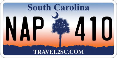SC license plate NAP410