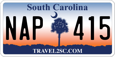 SC license plate NAP415