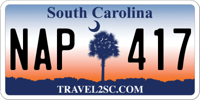 SC license plate NAP417