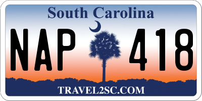 SC license plate NAP418