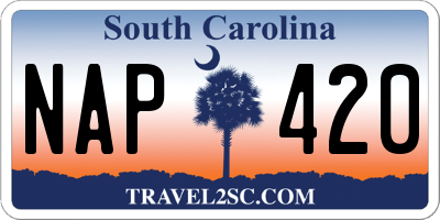 SC license plate NAP420