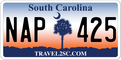 SC license plate NAP425