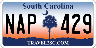 SC license plate NAP429