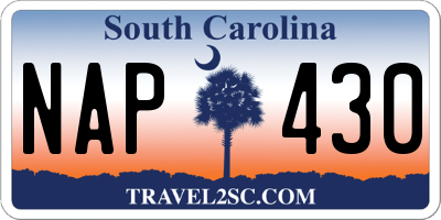 SC license plate NAP430