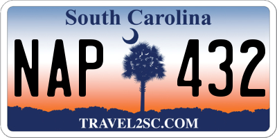 SC license plate NAP432