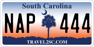 SC license plate NAP444
