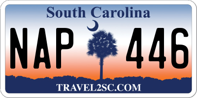 SC license plate NAP446
