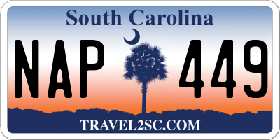 SC license plate NAP449
