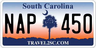SC license plate NAP450