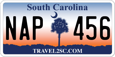 SC license plate NAP456