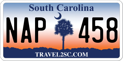SC license plate NAP458