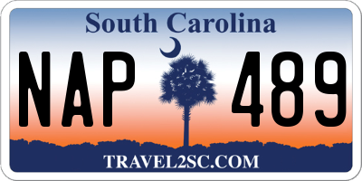 SC license plate NAP489