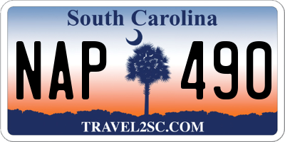 SC license plate NAP490