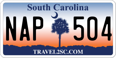 SC license plate NAP504