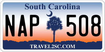 SC license plate NAP508