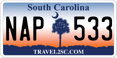SC license plate NAP533