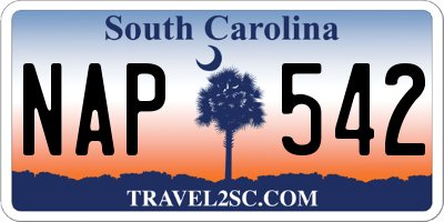 SC license plate NAP542