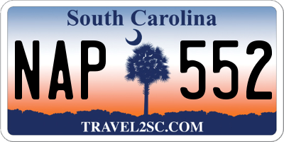 SC license plate NAP552