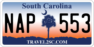 SC license plate NAP553