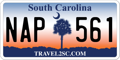 SC license plate NAP561