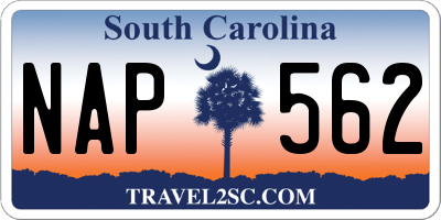 SC license plate NAP562