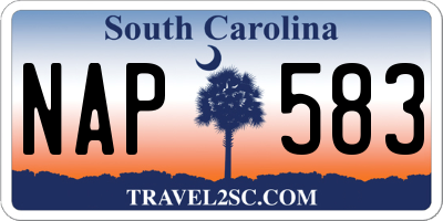 SC license plate NAP583