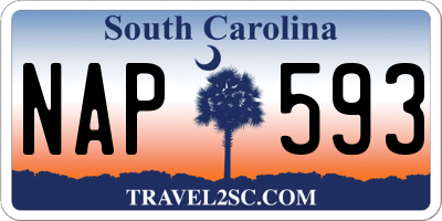 SC license plate NAP593