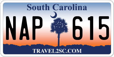 SC license plate NAP615