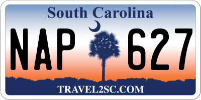 SC license plate NAP627