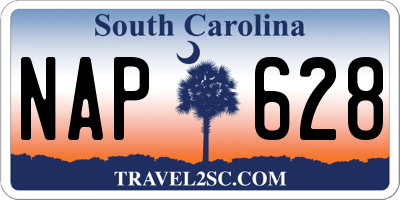 SC license plate NAP628