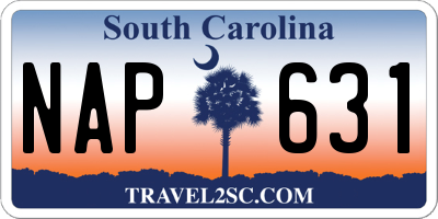 SC license plate NAP631