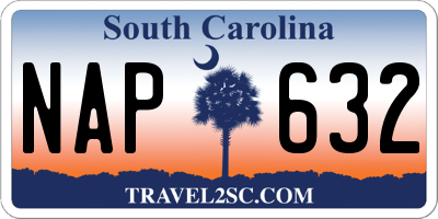 SC license plate NAP632