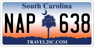 SC license plate NAP638