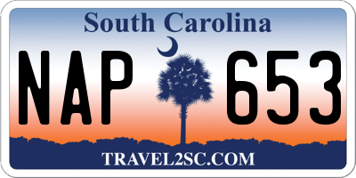SC license plate NAP653
