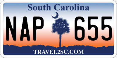 SC license plate NAP655