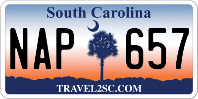 SC license plate NAP657
