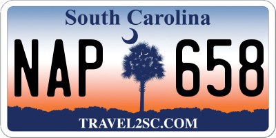 SC license plate NAP658