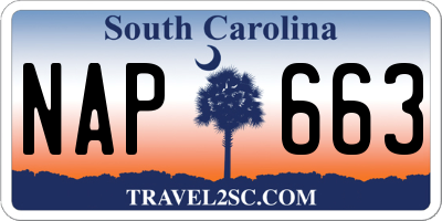 SC license plate NAP663