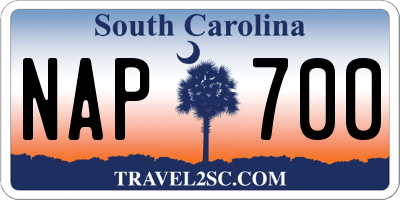 SC license plate NAP700